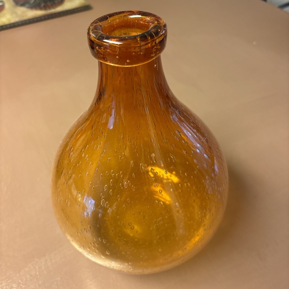 Amber Glass Vase